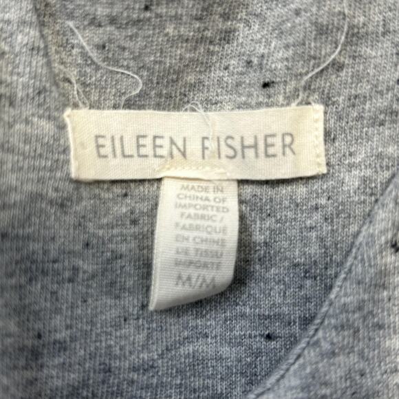 Eileen Fisher Jumpsuit Womens Medium Sleeveless Wide Leg Cropped Knit Romper - Picture 5 of 9